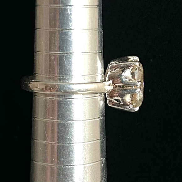 Genuine 7.00 CTs Off White Diamond Ring Cushion Cut 925 Silver - Picture 9 of 12